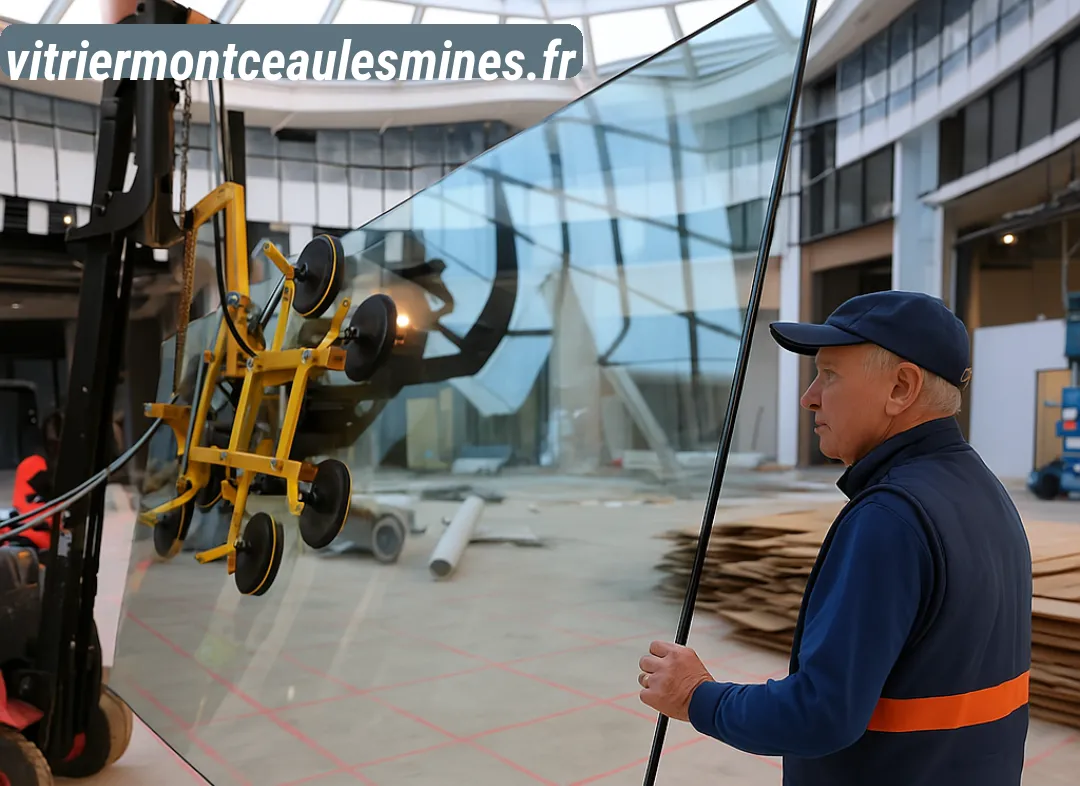 Remplacement de vitrine magasin Montceau-les-Mines